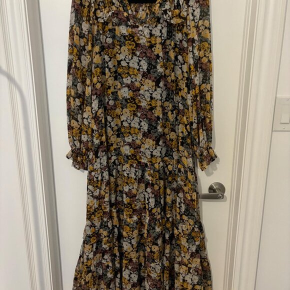 NWT Mango Maxi Dress with Black Slip - Picture 8 of 10